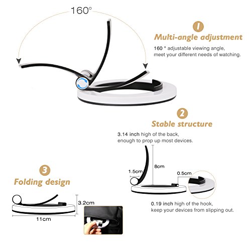 Handy StÃ¤nder, 2 StÃ¼ck einstellbar telefonstÃ¤nder iphone, Handy Halterung, Phone StÃ¤nder, Handy Halter fÃ¼r iPhone X 8 7 6 6s plus SE 5 5s 5c iPad, Samsung Galaxy HTC LG Google Smartphone Tablet