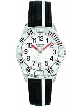 Trendy Junior Unisex-Armbanduhr Analog Leder weiß KL221