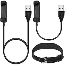 AFUNTA USB Cable para Fitbit Flex 2 con Pulsera, 2 Paquetes 100cm y 17cm Cable