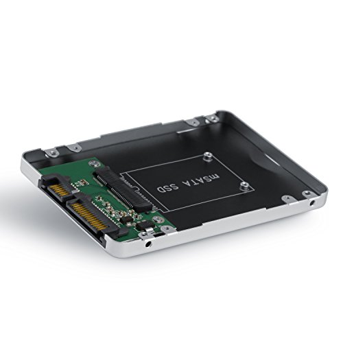 CSL 2,5″ mSATA zu SATA Adapter-Gehäuse / Festplatten-Gehäuse / Laufwerksrahmen | Konverter Adapter | bis zu 6 Gbit/s | 7mm | silber | Aluminium - 2