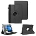 Produktbild NAUC Universal Tablet Schutzhülle für Smartbook S9Q / S9+ Plus aus hochwertigem Kunstleder Hülle Tasche Standfunktion 360° Drehbar Cover Case, Farben:Schwarz
