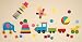 Boys Girls Kids Childrens Childs Baby Nursery Playroom Bedroom TOYBOX TRAIN TOY ELEPHANT Wall Furniture Stickers Decals Stickarounds Decor