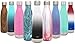 Produktbild Simple Modern 1000ml Wave Wasserflasche - Trinkflasche Vakuum Isolierte Doppelwandige 18/8 Edelstahl - Hydro Camelbak Swell Bottle - Reisebecher, Flasche, Sporttrinkflasche - Smoking