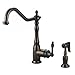 Produktbild Artisan AF-430-AB Premium Collection Single Handle Kitchen Faucet with High Arc Spout and Sidespray Premium Collection, Antique Bronze by Artisan
