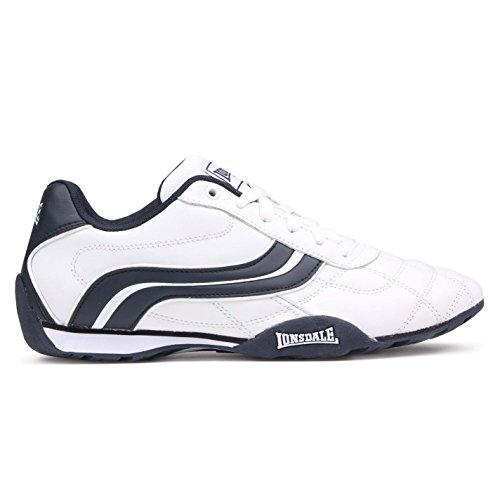 Lonsdale Hombre Camden Zapatos de deporte Blanco/Navy 47
