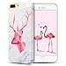 Produktbild IPhone 7 Plus Hülle, iPhone 7Plus Case, Apple 8 Plus Handyhülle, Spiritsun Weiche TPU Hülle für Weihnachten Kawaii Cover Hochwertige Funkelnde Luminoso Hülle Elegante Flessibile Liscio Flamingo Protezione Hülle für Morbido Silikon Custodia für iPhone 7 Plus/ 8 Plus(5.5 Zoll) Cover-Cervo getestet 3
