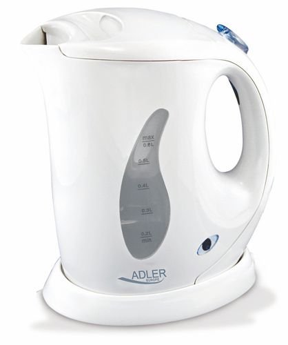 Mini-Wasserkocher, Reisewasserkocher mit 0,6l Fassent, Trockenkochschutz,Verriegelter Sicherheitsungsvermögen, automatische Abschaltung, Elektrischer Teekocher, Leistung von 760W, weiß, Wasserstandsanzeige,Hochwertiger Edelstahl Boden mit verdecktem Heizelemklappdeckel