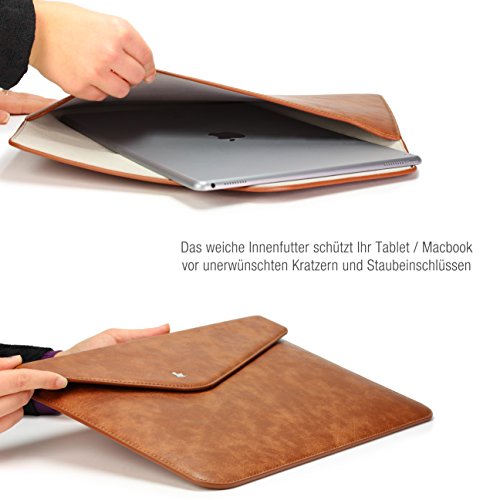 Original Urcover® Jison Mac-Book Tasche für Ihr 15 Zoll Macbook Pro Retina Etui Schutz Hülle Tasche Aktentasche Case Cover Sleeve[DEUTSCHER FACHHANDEL] braun - 2
