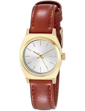 Nixon Damen-Armbanduhr Small Time Teller Analog Quarz Leder A5091976-00