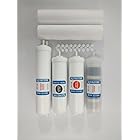 RO Filter - Hi-TDS RO Membrane 75 GPD + 1 Mineral Cartridge + 1 Carbon + 1 Sediment Filter + 2 Ten inch PP Spun for annual RO Service