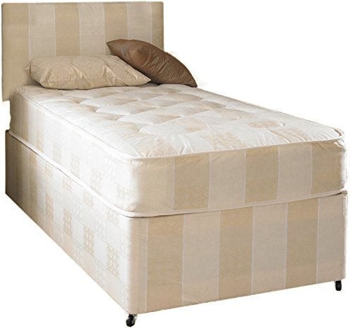 Just Beds Deep Quilt Divan Bed With Slider Storage Including Deep Quilt Mattress And Headboard (Available in 2'6 Small Single - 3'0 Single) (3x6'3 Single)