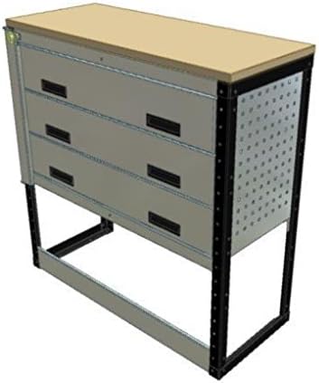 Combination Storage Unit 1000H x 1250W x 430D 3 Drawer / 2 Shelves / Worktop