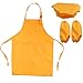 Produktbild OUNONA Kids' Chefkoch-Set Kinderschürze Hut und Cooking Ärmel Kinder Chef Set zum Kochen Backen Malerei oder Dekoration (Orange)