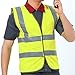 Produktbild 2er Pack, Warnweste mit hoher Sichtbarkeit Fluoreszierende Arbeitskleidung reflektierende Warnweste mit Reißverschluss-Taschen-Motorradjacke, XL