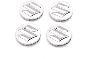 SDFSJJHB 4 Piezas Tapas Llantas, para Suzuki Grand Vitara Sx4 Swift Alto Jimny Coche Tapas Centrales Impermeable AntióXido de Rueda Embellecedor Accesorios