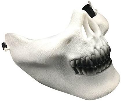 Healthy Clubs Healthy Clubs Skeleton Half-Face Mask Actual Combat Warrior Masks Scary Halloween Face Mask by Healthy Clubs