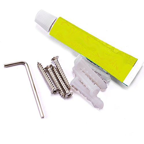 MSV Bad Regal „Tabarca“ Eckregal Duschregal aus Aluminium und Glas – kleben und bohren - 6