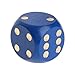 Produktbild Manyo 1pcs Holz Würfel, leicht und tragbar, perfekt für Brettspiel, Club und Bar Spiel Tool, Familienspiel, Math Teaching. (silber) (Blau, 4 cm)