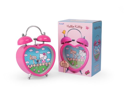 HELLO KITTY - Heart Shaped Twin Bell Alarm Clock
