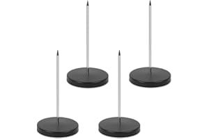 alwaiiz 4 Stück Bonspießer Zettelhalter Memohalter Quittungshalter Kassenbon Zettelspießer Halter Papier Spike Halte Quittung Halter für Rechnung Notenpapier Schreibtisch Papier