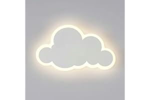 GUANSHAN Applique murale LED nuage blanc, veilleuse décorative pour chambre d'enfant, salon, escaliers, 3 éclairages