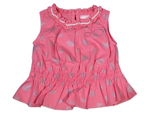 TUTTO PICCOLO "Brilliant Love" baby girls top metallic heart (pink/silber)