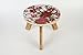 Children's Solid Wood Stool "Flower" (brown)