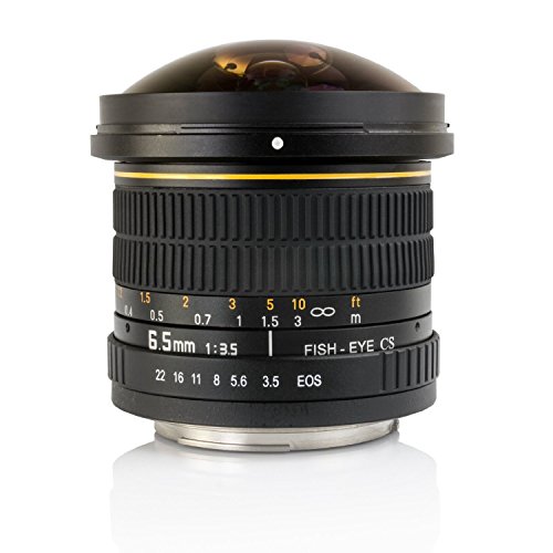 Opteka 6.5mm f/3.5 HD Aspherical Fisheye Lens with Care Kit for Canon EOS 70D, 60D, 60Da, 50D, 40D, 7D, 6D, 5D, 5Ds, 1Ds, Rebel T6s, T6i, T5i, T5, T4i, T3i, T3, T2i and SL1 Digital SLR Cameras