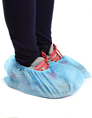 Auter Disposable Boot Shoe Covers,Non-woven Fabrics,Non-Slip and Carpet Floor Protective Covers for Home, Workplace and Clean Rooms One Size Fits All Pack of 50 Pairs(Blue)