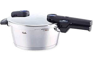 Fissler Vitaquick Pentola a pressione in acciaio inox 3.5 L, 22 cm, 2 livelli di cottura, adatta a fornelli a induzione