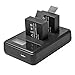 Produktbild Dreamitpossible 2 stücke 3,7 v 900 mah batterien + LCD-Bildschirm dual Port ladegerät für sjcam sj4000 / 5000/6000/7000 Action Kamera