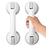 Newthinking Suction Bathroom Grab Rails, Hand Rail for Disabled, Portable Mobility Aids Safety Handle with Suction Cup Fitting, No Fixings Needed for Bathroom, Children and Disability Aids (2 Pack)