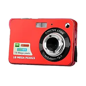 Tooarts Digital Camera Mini Pocket Camera 18MP 2.7 Inch LCD Screen 8X Zoom Smile Capture Anti-Shake with Battery