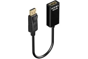 GENERIC Dp-hdmi 4K Display Port DP To HDMI Adapter Converter Cable, Computer to HDMI Monitor Converter with Cable Gold-Plated Cable High Speed Transmission 1080p Streaming Video Audio Laptop, HDTV, Projector