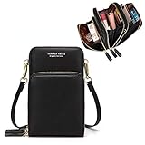 Edler Look: Diese Geldbörse für Handys passt gut zu Ihnen, egal ob Sie angezogen oder lässig sind. Es wird mit zwei abnehmbaren Trägern geliefert, einem kurzen als kleine Handtasche und einem langen als Umhängetasche oder Umhängetasche. Geschenkempfehlung für Frauen und jugendlich Mädchen.