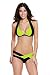 Produktbild Loveours Mädchen Damen Kreuz Doppelt Colored Neckholder Push Up Bikini Set Gelb (L)