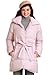 Front button waist ribbon down Maternity coat with baby pouch Pink UK size 12-14