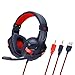 Produktbild WQGNMJZ Gaming-Headset, SY860MV, LED-Beleuchtungs-Headset, Spiel E-Sport-Headset für PS4, PC, Earmuffs Kopfhörer, Dolby Surround,Red
