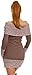 Happy Mama Women's Maternity Bardot Knitted Jumper Dress Pullover Sweater. 913p (Cappuccino, 10/14)