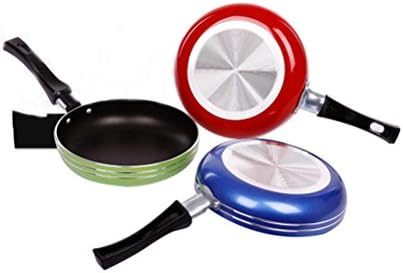 NN Color Non-Stick Frying Pan Aluminum Flat No Smoke Pot , Blue,blue