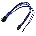 Produktbild Nanoxia PCI-E 6- auf 6+2-Pin Adapter, 30 cm, blauer Einzelsleeve