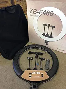 ICALL New Heavy Selfie Ring Light Makeup, LED Circle Ring Light || Ring Light 22 inch led Dimmable Light Ring led Photography 3000K/6500K 100W Ring Light lamp for Professional Photography