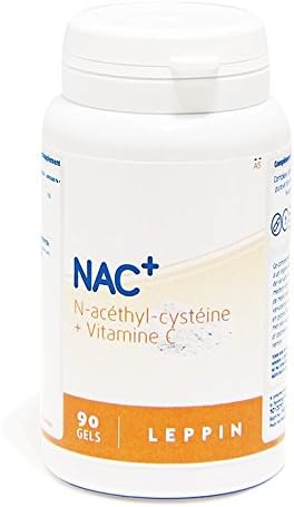 LEPPIN - NAC + 90 capsules - N-acetylcysteine 600mg + Vitamnie C - Powerful ANTIOXIDANT &amp; DETOX - Food supplement