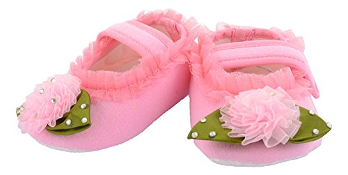 Daizy Baby Girls' Pink Cotton Booties - (6-9 monts Months)