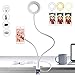 Produktbild Buluri Led Selfie Licht mit Handy Halter, 3 Leuchtmodi und 10 Helligkeiten Stufen LED Ringlicht für Live Stream, YouTube, Facebook, Samsung, iPhone 7/8 / iPhone X, Tablet, Laptop (Weiß)
