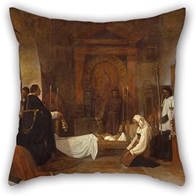 Pillow Case Throw Cushion Covers 18 X 18 Inches/45 By 45 Cm(two Sides) Nice Choice For Relatives Valentine Dance Room Boy Friend Wife Oil Painting Benet MercadÃ - Church Of Cervara (Papal State