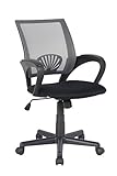 SixBros. Bürostuhl Drehstuhl Schreibtischstuhl Grau/Schwarz...