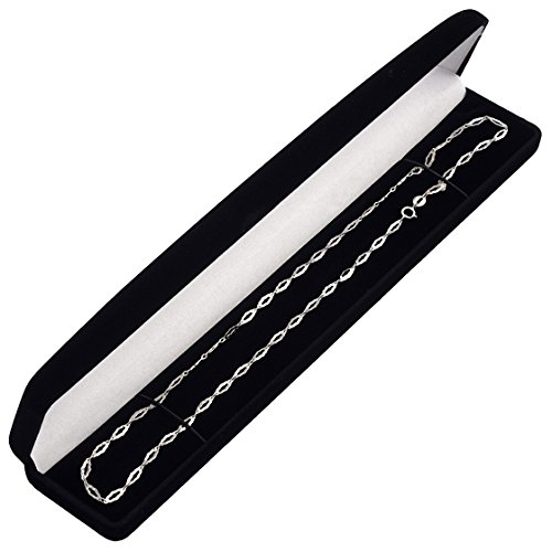 EYS JEWELRY® Schmuck-Etui für Armband 210 x 45 x 25 mm Samt schwarz Armband-Box Schachtel Schatulle Geschenk-Verpackung Hals-Kette - 3