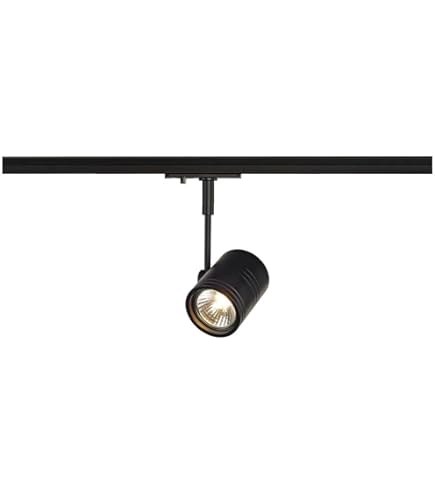 SLV 1-fasesysteemspot ENOLA_B TRACK SPOT/spot, ledspot, plafondspot, plafondarmatuur, railsysteem, binnenverlichting / GU10 50 W zwart