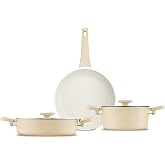 Jumbo Swiss Crystal Dark Cream 5 Par&ccedil;a Tencere Seti